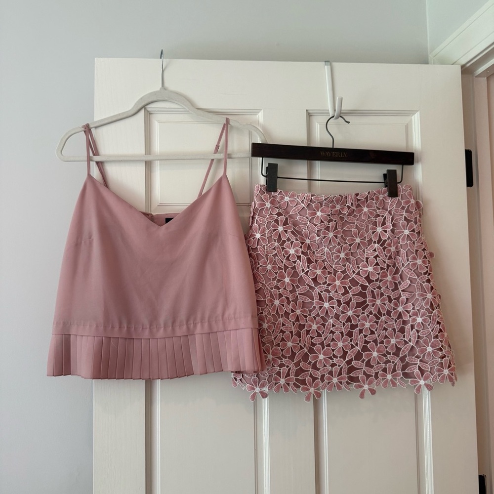 French Connection Blush Pink Strappy Top